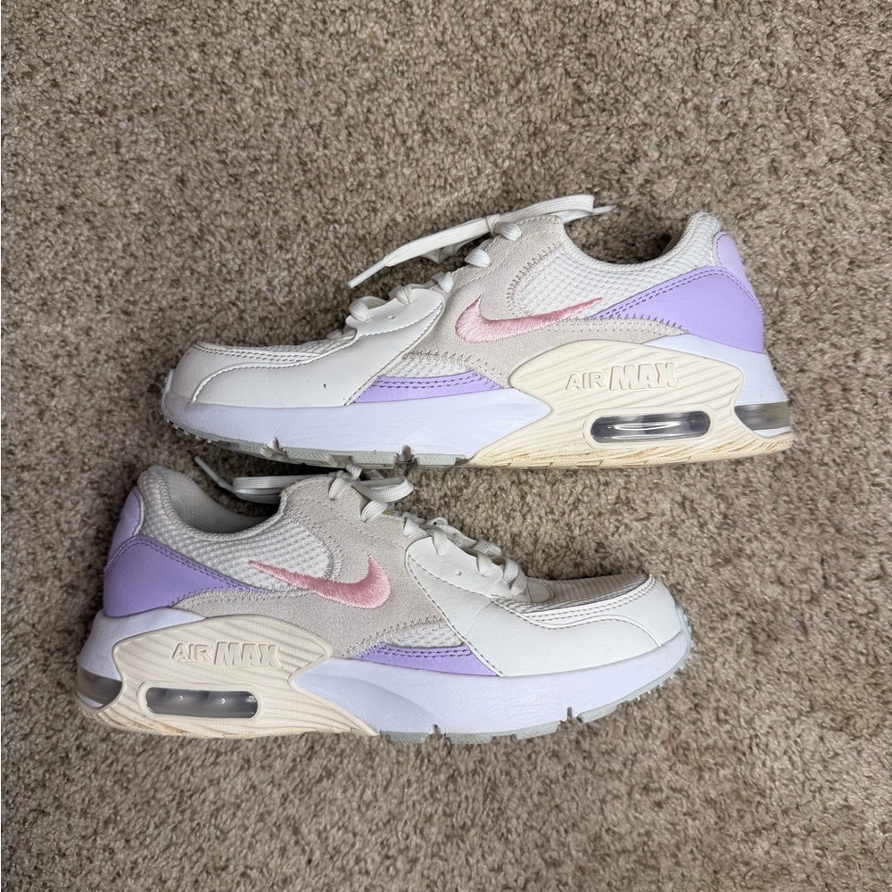 Nike Women's Sneakers - Cream, Pink, and Purple
